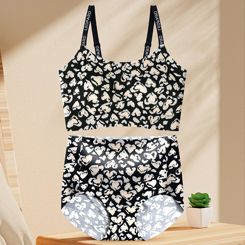 🍂Autumn Promotion 41%💕Women's Seamless Leopard Bra & Panty Set