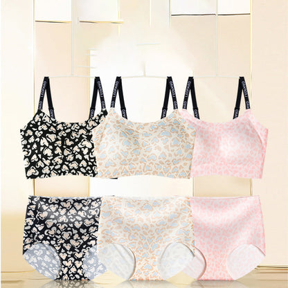 🍂Autumn Promotion 41%💕Women's Seamless Leopard Bra & Panty Set