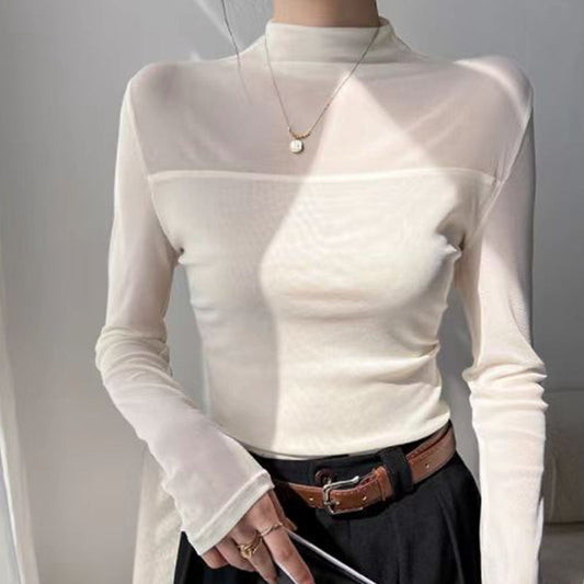 🍂Autumn Promotion 41%🔥💕Women’s Mock-Neck Mesh Top