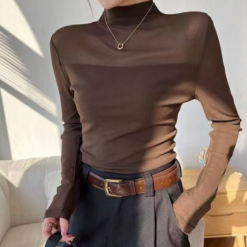 🍂Autumn Promotion 41%🔥💕Women’s Mock-Neck Mesh Top