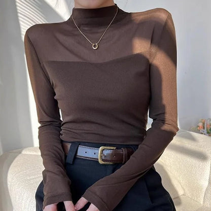🍂Autumn Promotion 41%🔥💕Women’s Mock-Neck Mesh Top
