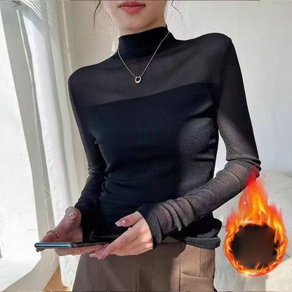 🍂Autumn Promotion 41%🔥💕Women’s Mock-Neck Mesh Top
