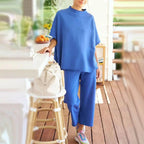 🍂Autumn Promotion 40%💕Women's 3/4 Sleeve Capelet Wide-Leg Pants Set