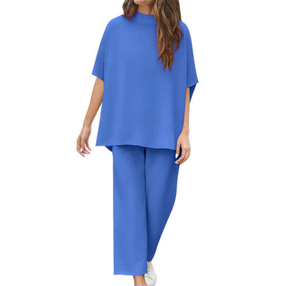🍂Autumn Promotion 40%💕Women's 3/4 Sleeve Capelet Wide-Leg Pants Set