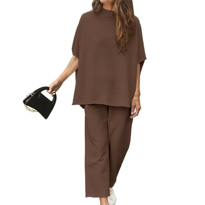 🍂Autumn Promotion 40%💕Women's 3/4 Sleeve Capelet Wide-Leg Pants Set