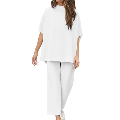 🍂Autumn Promotion 40%💕Women's 3/4 Sleeve Capelet Wide-Leg Pants Set