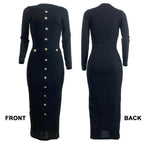 Women’s Elegant Round Neck Slim Fit Dress
