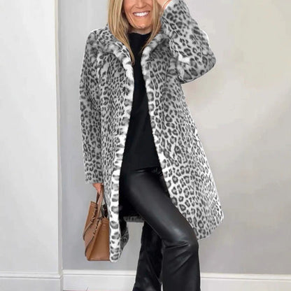 🍂Autumn Promotion 40%💕Women's Leopard Print Mid-Length Jacket