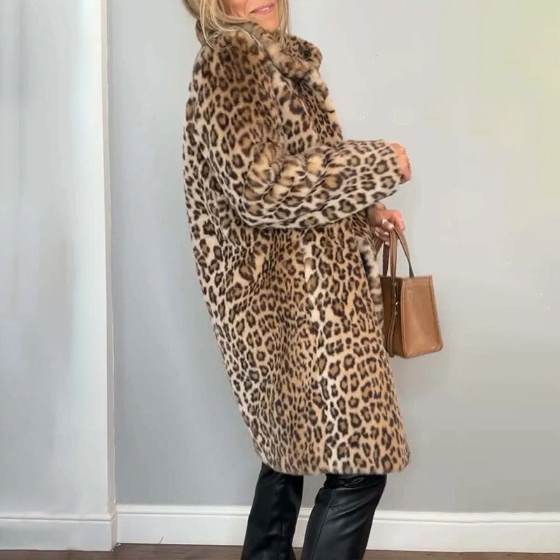🍂Autumn Promotion 40%💕Women's Leopard Print Mid-Length Jacket