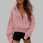 🍂Autumn Promotion 40%💕Women's Hooded Sweatshirt with Half zip