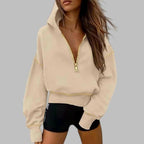 🍂Autumn Promotion 40%💕Women's Hooded Sweatshirt with Half zip
