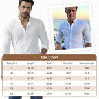 🔥Hot Sale/Soon Out of Stock‼️Men's Stand Collar Fit Casual Plain Shirt