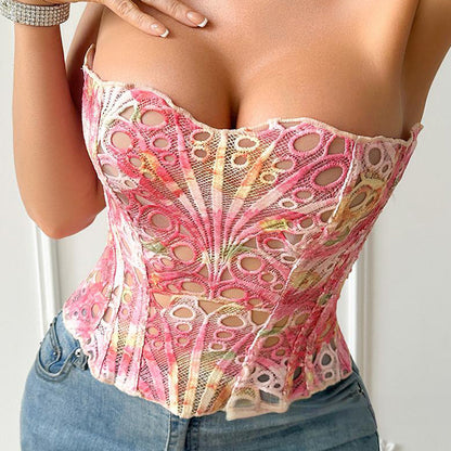 Women's Lace Up Shapewear Tube Top