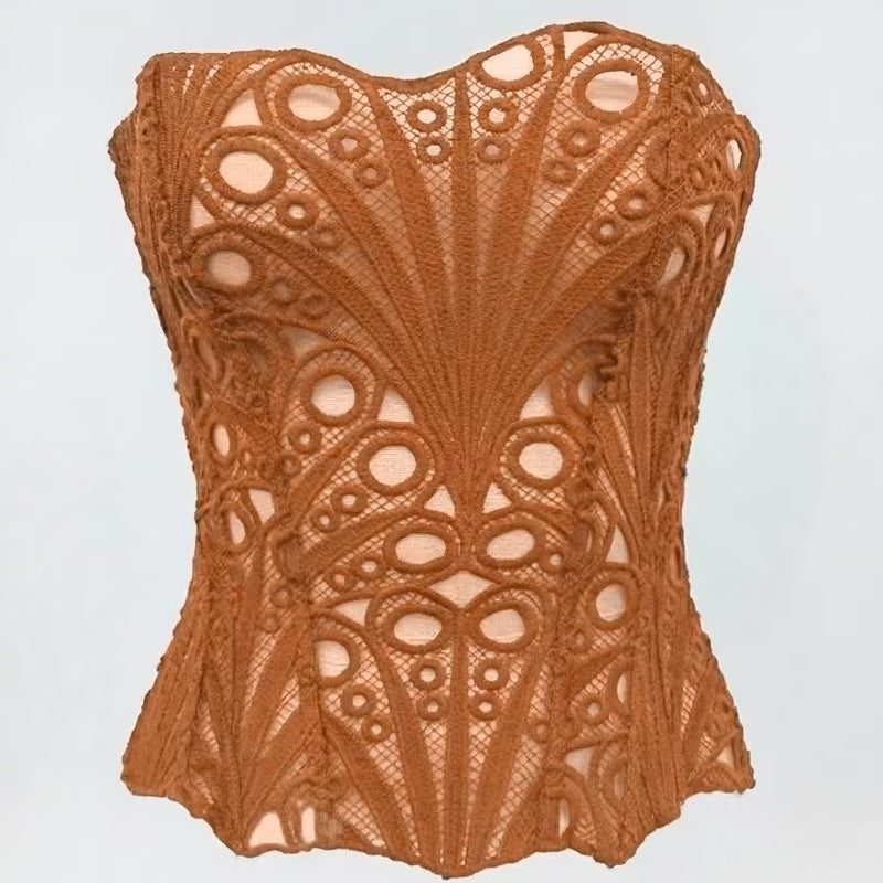 Women's Lace Up Shapewear Tube Top