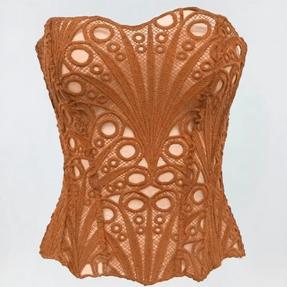 Women's Lace Up Shapewear Tube Top