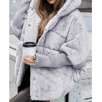 🔥Winter Pre-warming - Huge Discounts🔥Luxury Women's Oversized Knitted Puffer Coat – Winter Must-Have with Patchwork Design & Maximum Warmth!