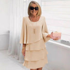 🔥Limited stock available 50% OFF🔥Women's Slimming Chiffon Cake Dress