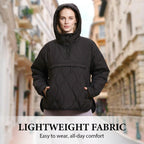 🍂Autumn Promotion 50%💕Women's Lightweight Waterproof Quilted Pullover Hoodie