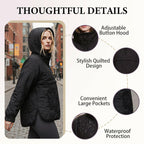 🍂Autumn Promotion 50%💕Women's Lightweight Waterproof Quilted Pullover Hoodie