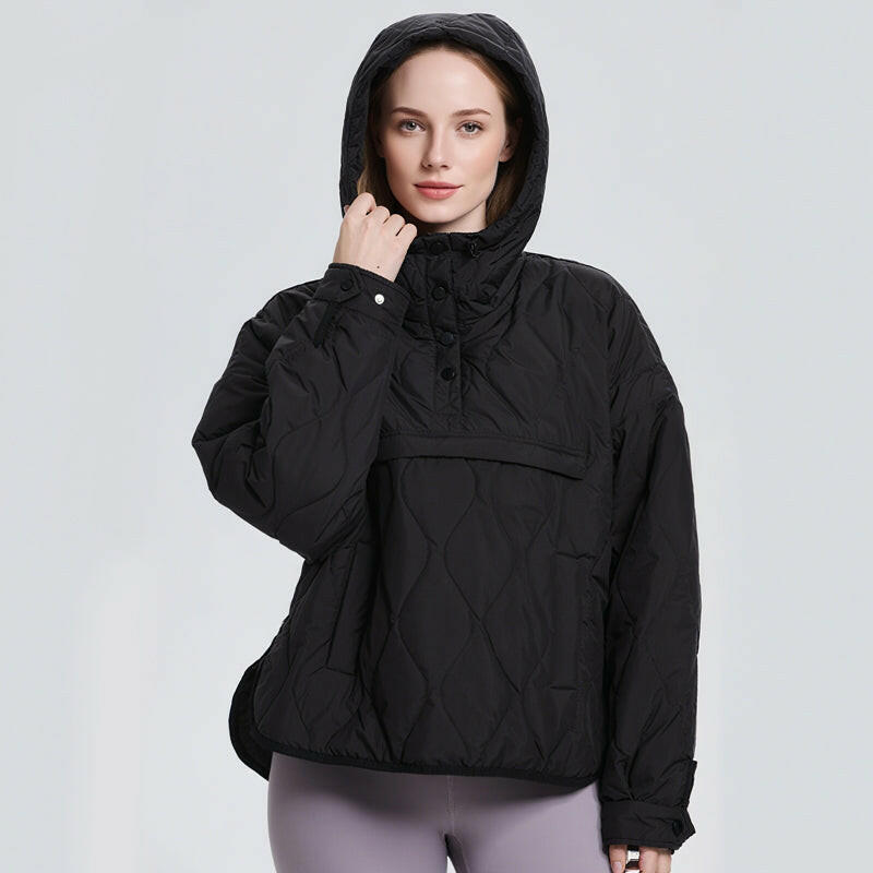 🍂Autumn Promotion 50%💕Women's Lightweight Waterproof Quilted Pullover Hoodie
