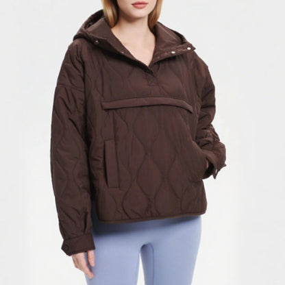 🍂Autumn Promotion 50%💕Women's Lightweight Waterproof Quilted Pullover Hoodie