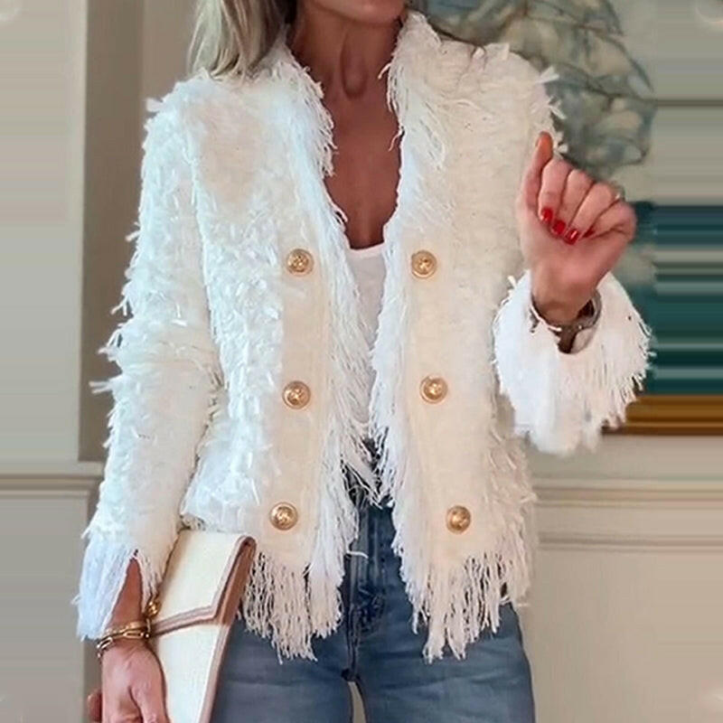 🍂Autumn Promotion 50%💕Women’s Fashion Button Tassel Short Coat