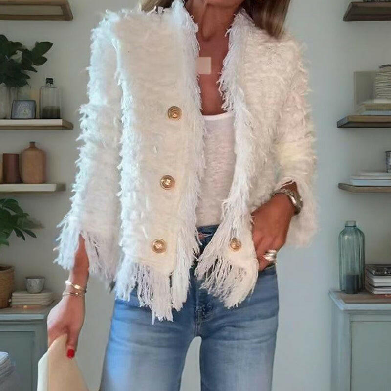 🍂Autumn Promotion 50%💕Women’s Fashion Button Tassel Short Coat