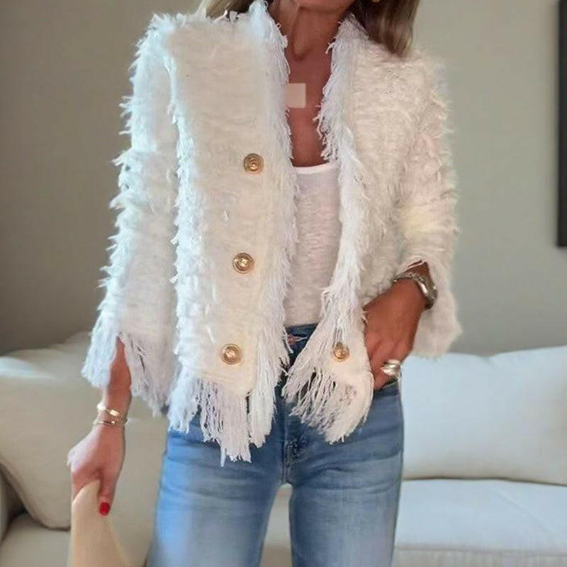 🍂Autumn Promotion 50%💕Women’s Fashion Button Tassel Short Coat