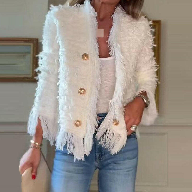 🍂Autumn Promotion 50%💕Women’s Fashion Button Tassel Short Coat