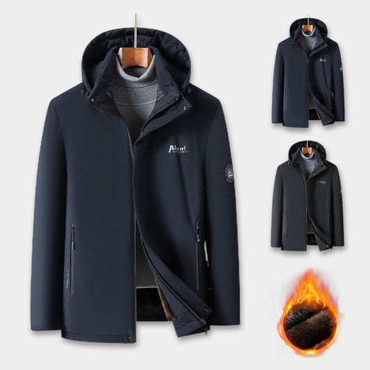 🍂Autumn Promotion 50%💕Best Gift - Men’s Padded Thermal Plush Parka Jacket with Removable Hood