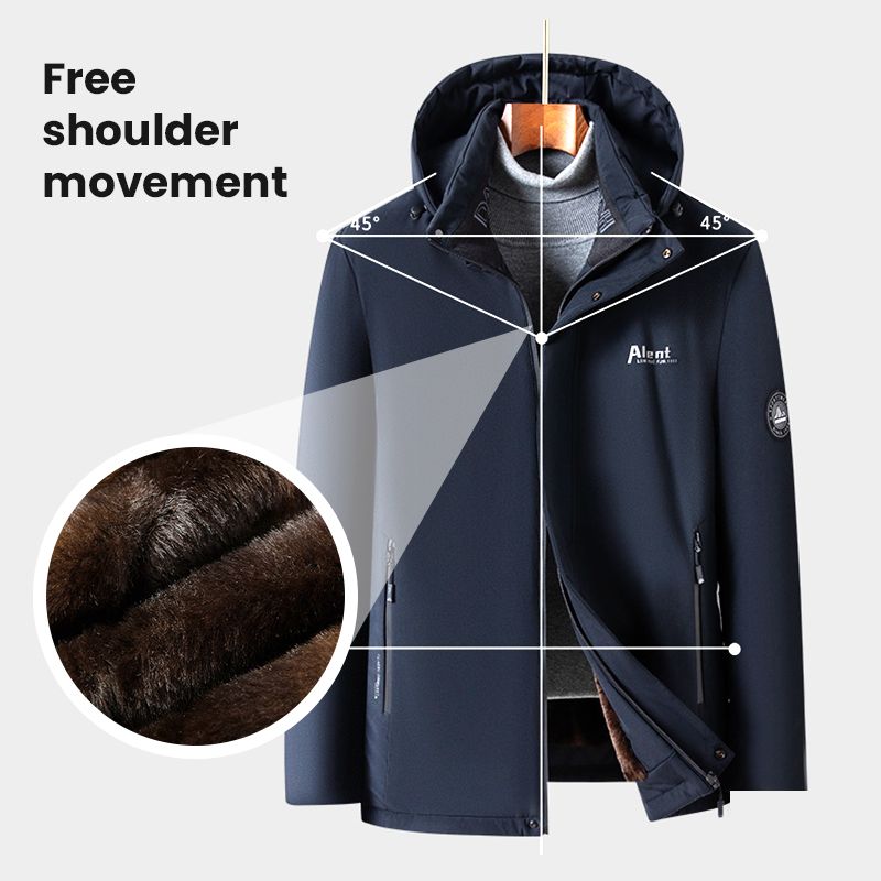🍂Autumn Promotion 50%💕Best Gift - Men’s Padded Thermal Plush Parka Jacket with Removable Hood
