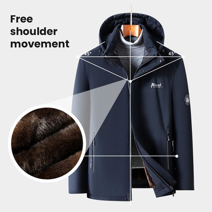 🍂Autumn Promotion 50%💕Best Gift - Men’s Padded Thermal Plush Parka Jacket with Removable Hood
