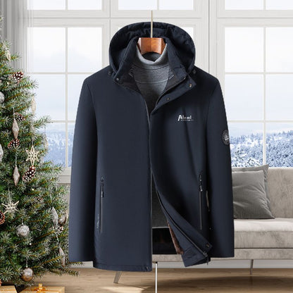 🍂Autumn Promotion 50%💕Best Gift - Men’s Padded Thermal Plush Parka Jacket with Removable Hood