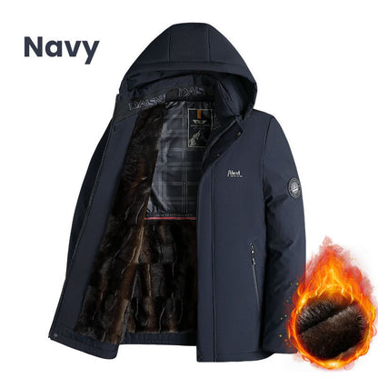 🍂Autumn Promotion 50%💕Best Gift - Men’s Padded Thermal Plush Parka Jacket with Removable Hood