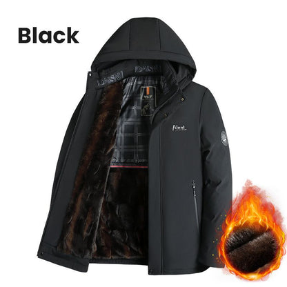 🍂Autumn Promotion 50%💕Best Gift - Men’s Padded Thermal Plush Parka Jacket with Removable Hood