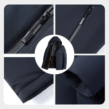 🍂Autumn Promotion 50%💕Best Gift - Men’s Padded Thermal Plush Parka Jacket with Removable Hood