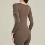 🍂Autumn Promotion 50%💕Women's Thermal Underwear Set with Shelf Bra