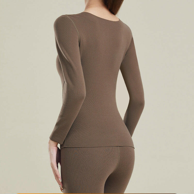 🍂Autumn Promotion 50%💕Women's Thermal Underwear Set with Shelf Bra