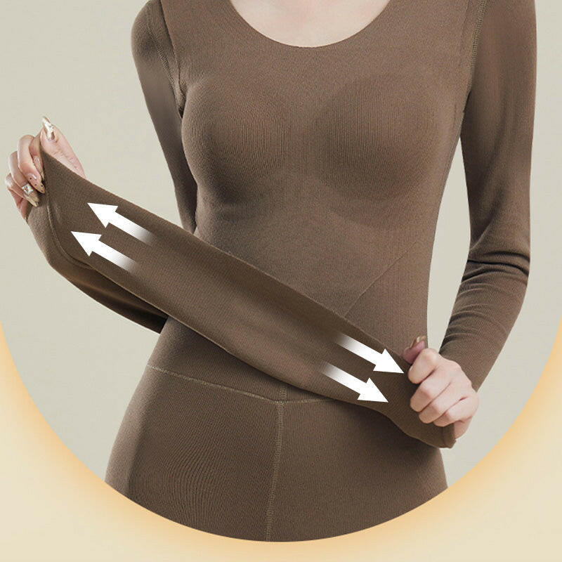 🍂Autumn Promotion 50%💕Women's Thermal Underwear Set with Shelf Bra