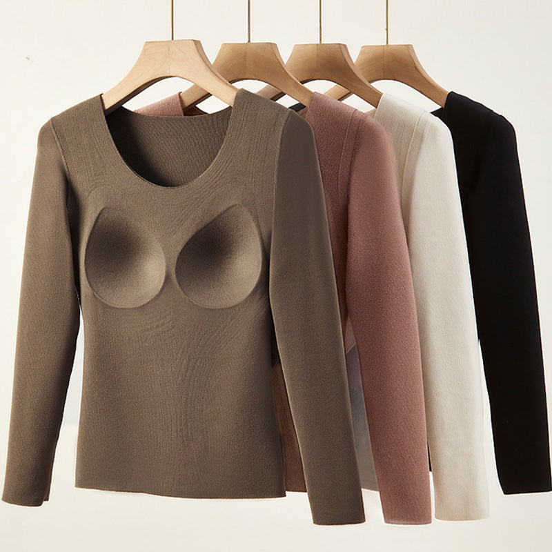 🍂Autumn Promotion 50%💕Women's Thermal Underwear Set with Shelf Bra