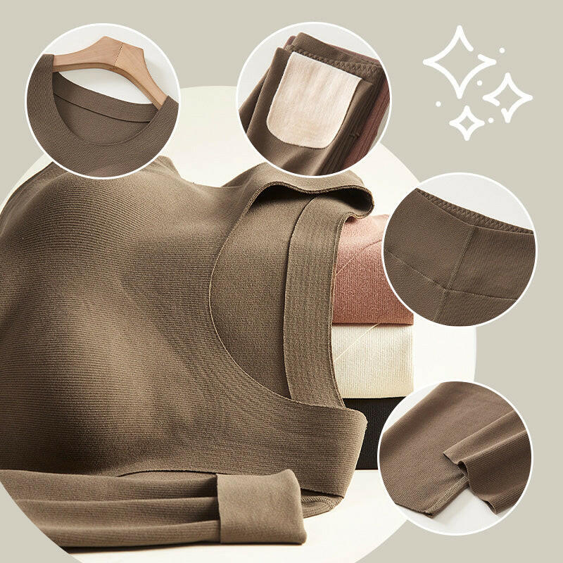 🍂Autumn Promotion 50%💕Women's Thermal Underwear Set with Shelf Bra