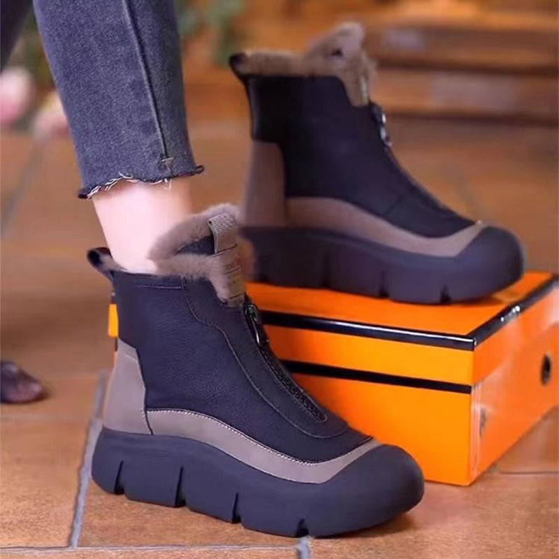 🍂Autumn Promotion 50%💕Women's Waterproof Warm Zip Snow Boots
