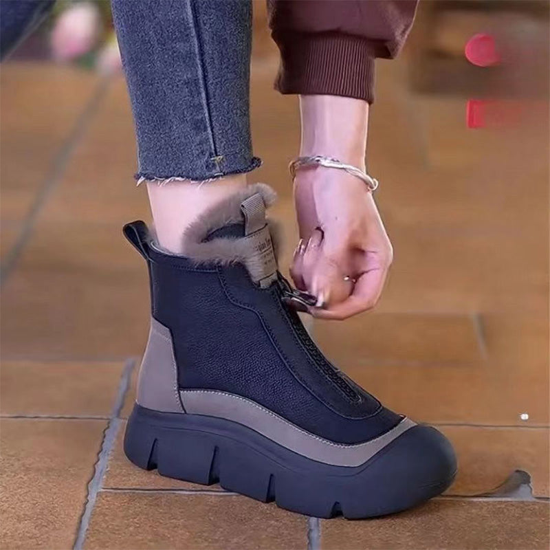 🍂Autumn Promotion 50%💕Women's Waterproof Warm Zip Snow Boots