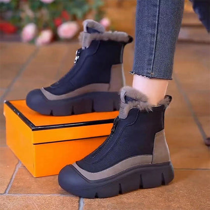 🍂Autumn Promotion 50%💕Women's Waterproof Warm Zip Snow Boots