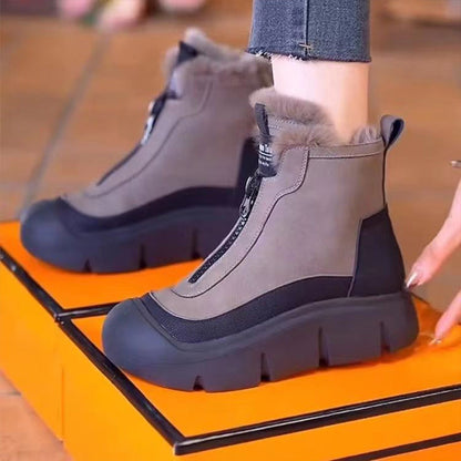 🍂Autumn Promotion 50%💕Women's Waterproof Warm Zip Snow Boots