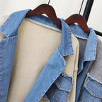 🍂Autumn Promotion 50%💕Women’s Patchwork Denim Lapel Cardigan