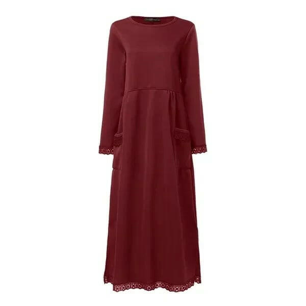 🍂Autumn Promotion 50%💕Loose plus size lace maxi dress