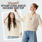 🍂Autumn Promotion 50%💕Women’s Stylish Long Sleeve Hooded Knit Top