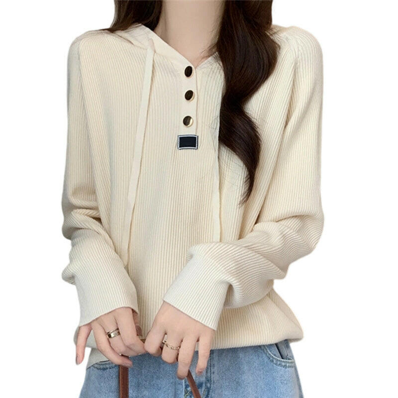 🍂Autumn Promotion 50%💕Women’s Stylish Long Sleeve Hooded Knit Top