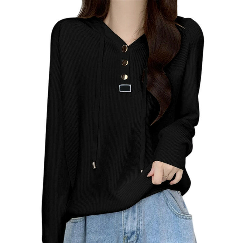 🍂Autumn Promotion 50%💕Women’s Stylish Long Sleeve Hooded Knit Top